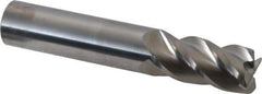 Accupro - 5/8", 4 Flute, Single End, Solid Carbide, 0.045" Corner Radius End Mill - 3-1/2" OAL, 40° Helix, Right Hand Flute, 1-1/4" LOC, Right Hand Cut - USA Tool & Supply