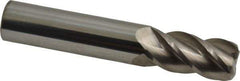Accupro - 5/8", 4 Flute, Single End, Solid Carbide, 0.09" Corner Radius End Mill - 3-1/2" OAL, 40° Helix, Right Hand Flute, 1-1/4" LOC, Right Hand Cut - USA Tool & Supply
