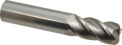 Accupro - 3/4", 4 Flute, Single End, Solid Carbide, 1/8" Corner Radius End Mill - 4" OAL, 40° Helix, Right Hand Flute, 1-1/2" LOC, Right Hand Cut - USA Tool & Supply