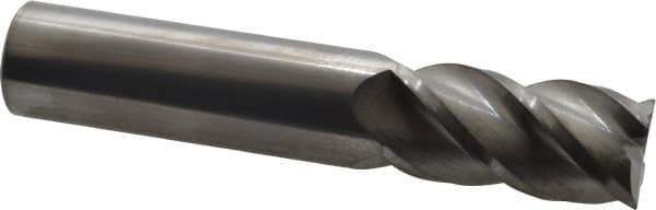 Accupro - 3/4", 4 Flute, Single End, Solid Carbide, 0.02" Corner Radius End Mill - 4" OAL, 40° Helix, Right Hand Flute, 1-1/2" LOC, Right Hand Cut - USA Tool & Supply