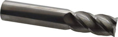 Accupro - 3/4", 4 Flute, Single End, Solid Carbide, 0.02" Corner Radius End Mill - 4" OAL, 40° Helix, Right Hand Flute, 1-1/2" LOC, Right Hand Cut - USA Tool & Supply