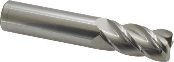 Accupro - 3/4", 4 Flute, Single End, Solid Carbide, 0.06" Corner Radius End Mill - 4" OAL, 40° Helix, Right Hand Flute, 1-1/2" LOC, Right Hand Cut - USA Tool & Supply