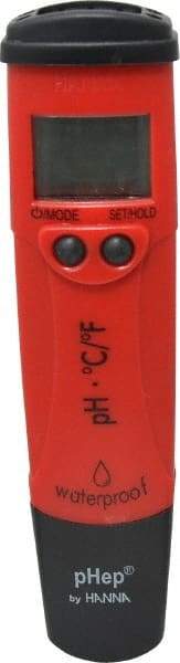 Hanna Instruments - -2 to 16 pH, pH Tester - 23 to 140°F, Accurate up to 0.05 pH - USA Tool & Supply