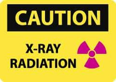 NMC - "Caution - X-ray Radiation", 10" Long x 14" Wide, Rigid Plastic Safety Sign - Rectangle, 0.05" Thick, Use for Accident Prevention - USA Tool & Supply