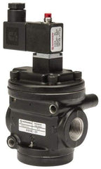 Norgren - 5.3 CV Rate, 1/2" NPT Inlet 1/2 Basic Valves - 1/2" NPT Inlet, Poppet Valve, Solenoid Actuator - USA Tool & Supply