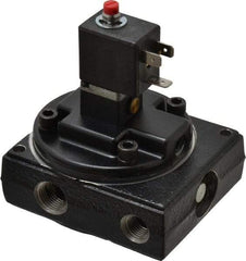Norgren - 1.5 CV Rate, 1/4" NPT Inlet 1/4 Basic Valves - 1/4" NPT Inlet, Poppet Valve, Solenoid Actuator - USA Tool & Supply