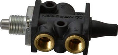 Norgren - 0.34 CV Rate, 1/8" NPT Inlet 3/2 Super Mechanical Valve - 1/8" NPT Inlet, Packed Spool Valve, Plunger Actuator - USA Tool & Supply