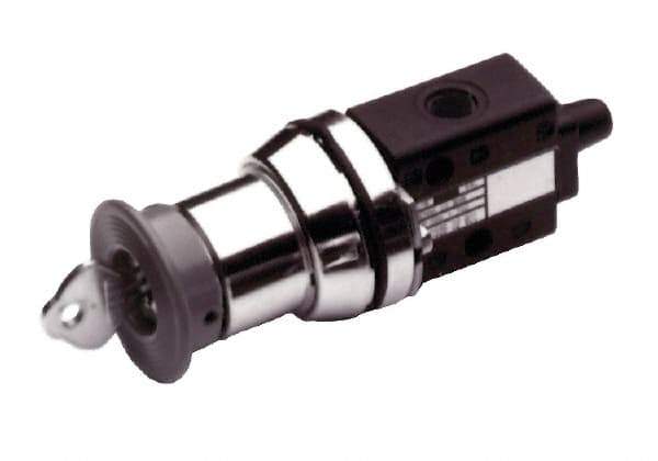 Norgren - 1/8" NPT Packed Spool Valve - Key Type, Key Activation & 0.34 CV Rate - USA Tool & Supply