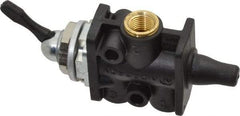 Norgren - 1/8" NPT Packed Spool Valve - Toggle Type, Lever Activation & 0.34 CV Rate - USA Tool & Supply