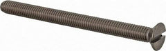 Value Collection - M6x1.00 Metric Coarse, 75mm OAL Slotted Drive Machine Screw - Flat Head, Grade 18-8 & A2 Stainless Steel, Uncoated, Without Washer - USA Tool & Supply