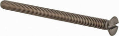 Value Collection - M6x1.00 Metric Coarse, 80mm OAL Slotted Drive Machine Screw - Flat Head, Grade 18-8 & A2 Stainless Steel, Uncoated, Without Washer - USA Tool & Supply