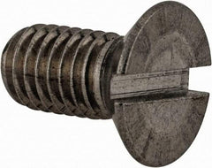 Value Collection - M8x1.25 Metric Coarse, 16mm OAL Slotted Drive Machine Screw - Flat Head, Grade 18-8 & A2 Stainless Steel, Uncoated, Without Washer - USA Tool & Supply