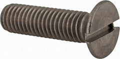 Value Collection - M8x1.25 Metric Coarse, 30mm OAL Slotted Drive Machine Screw - Flat Head, Grade 18-8 & A2 Stainless Steel, Uncoated, Without Washer - USA Tool & Supply