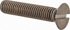 Value Collection - M8x1.25 Metric Coarse, 40mm OAL Slotted Drive Machine Screw - Flat Head, Grade 18-8 & A2 Stainless Steel, Uncoated, Without Washer - USA Tool & Supply