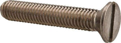 Value Collection - M8x1.25 Metric Coarse, 45mm OAL Slotted Drive Machine Screw - Flat Head, Grade 18-8 & A2 Stainless Steel, Uncoated, Without Washer - USA Tool & Supply