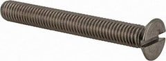 Value Collection - M8x1.25 Metric Coarse, 65mm OAL Slotted Drive Machine Screw - Flat Head, Grade 18-8 & A2 Stainless Steel, Uncoated, Without Washer - USA Tool & Supply