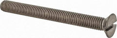 Value Collection - M8x1.25 Metric Coarse, 80mm OAL Slotted Drive Machine Screw - Flat Head, Grade 18-8 & A2 Stainless Steel, Uncoated, Without Washer - USA Tool & Supply