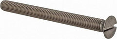 Value Collection - M8x1.25 Metric Coarse, 90mm OAL Slotted Drive Machine Screw - Flat Head, Grade 18-8 & A2 Stainless Steel, Uncoated, Without Washer - USA Tool & Supply