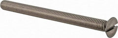 Value Collection - M8x1.25 Metric Coarse, 100mm OAL Slotted Drive Machine Screw - Flat Head, Grade 18-8 & A2 Stainless Steel, Uncoated, Without Washer - USA Tool & Supply