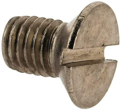 Value Collection - M10x1.50 Metric Coarse, 16mm OAL Slotted Drive Machine Screw - Flat Head, Grade 18-8 & A2 Stainless Steel, Uncoated, Without Washer - USA Tool & Supply