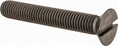 Value Collection - M10x1.50 Metric Coarse, 65mm OAL Slotted Drive Machine Screw - Flat Head, Grade 18-8 & A2 Stainless Steel, Uncoated, Without Washer - USA Tool & Supply
