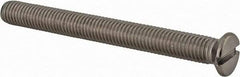 Value Collection - M10x1.50 Metric Coarse, 100mm OAL Slotted Drive Machine Screw - Flat Head, Grade 18-8 & A2 Stainless Steel, Uncoated, Without Washer - USA Tool & Supply