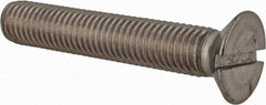 Value Collection - M12x1.75 Metric Coarse, 70mm OAL Slotted Drive Machine Screw - Flat Head, Grade 18-8 & A2 Stainless Steel, Uncoated, Without Washer - USA Tool & Supply