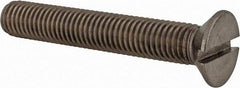 Value Collection - M12x1.75 Metric Coarse, 75mm OAL Slotted Drive Machine Screw - Flat Head, Grade 18-8 & A2 Stainless Steel, Uncoated, Without Washer - USA Tool & Supply