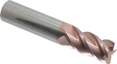 Accupro - 3/4", 4 Flute, Single End, Solid Carbide, 0.015" Corner Radius End Mill - 4" OAL, 40° Helix, Right Hand Flute, 1-1/2" LOC, Right Hand Cut - USA Tool & Supply