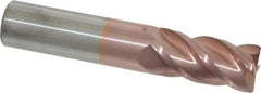 Accupro - 3/4", 4 Flute, Single End, Solid Carbide, 0.03" Corner Radius End Mill - 4" OAL, 40° Helix, Right Hand Flute, 1-1/2" LOC, Right Hand Cut - USA Tool & Supply