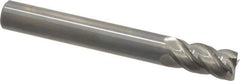 Accupro - 1/2", 1" LOC, 1/2" Shank Diam, 4" OAL, 4 Flute, Solid Carbide Square End Mill - Single End, Uncoated, Spiral Flute, 40° Helix, Centercutting, Right Hand Cut, Right Hand Flute - USA Tool & Supply