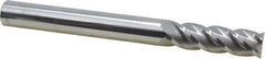 Accupro - 5/8", 2" LOC, 5/8" Shank Diam, 6" OAL, 4 Flute, Solid Carbide Square End Mill - Single End, Uncoated, Spiral Flute, 40° Helix, Centercutting, Right Hand Cut, Right Hand Flute - USA Tool & Supply