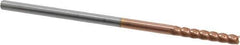 Accupro - 1/8", 3/4" LOC, 1/8" Shank Diam, 3" OAL, 4 Flute, Solid Carbide Square End Mill - Single End, TiCN Finish, Spiral Flute, 40° Helix, Centercutting, Right Hand Cut, Right Hand Flute - USA Tool & Supply