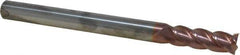 Accupro - 1/2", 1-1/2" LOC, 1/2" Shank Diam, 6" OAL, 4 Flute, Solid Carbide Square End Mill - Single End, TiCN Finish, Spiral Flute, 40° Helix, Centercutting, Right Hand Cut, Right Hand Flute - USA Tool & Supply