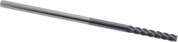 Accupro - 1/8", 3/4" LOC, 1/8" Shank Diam, 3" OAL, 4 Flute, Solid Carbide Square End Mill - Single End, AlTiN Finish, Spiral Flute, 40° Helix, Centercutting, Right Hand Cut, Right Hand Flute - USA Tool & Supply