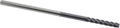 Accupro - 1/8", 3/4" LOC, 1/8" Shank Diam, 3" OAL, 4 Flute, Solid Carbide Square End Mill - Single End, AlTiN Finish, Spiral Flute, 40° Helix, Centercutting, Right Hand Cut, Right Hand Flute - USA Tool & Supply