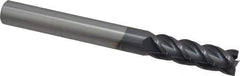 Accupro - 5/8", 2" LOC, 5/8" Shank Diam, 6" OAL, 4 Flute, Solid Carbide Square End Mill - Single End, AlTiN Finish, Spiral Flute, 40° Helix, Centercutting, Right Hand Cut, Right Hand Flute - USA Tool & Supply