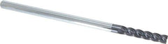 Accupro - 5/16", 1-1/2" LOC, 5/16" Shank Diam, 6" OAL, 4 Flute, Solid Carbide Square End Mill - Single End, AlTiN Finish, Spiral Flute, 40° Helix, Centercutting, Right Hand Cut, Right Hand Flute - USA Tool & Supply