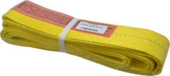 Lift-All - 6' Long x 3" Wide, 8,600 Lb Vertical Capacity, 1 Ply, Polyester Web Sling - 6,900 Lb Choker Capacity, Yellow - USA Tool & Supply