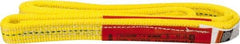 Lift-All - 3' Long x 1" Wide, 6,200 Lb Vertical Capacity, 2 Ply, Polyester Web Sling - 4,900 Lb Choker Capacity, Yellow - USA Tool & Supply