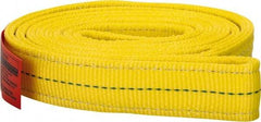 Lift-All - 6' Long x 2" Wide, 12,200 Lb Vertical Capacity, 2 Ply, Polyester Web Sling - 9,800 Lb Choker Capacity, Yellow - USA Tool & Supply