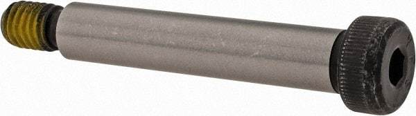 Value Collection - 3/8" Shoulder Diam x 2" Shoulder Length, 5/16-18 UNC, Hex Socket Shoulder Screw - 4140 Alloy Steel with Nylon Locking Patch, 1/4" Head Height x 9/16" Head Diam - USA Tool & Supply