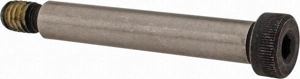 Value Collection - 3/8" Shoulder Diam x 2-1/4" Shoulder Length, 5/16-18 UNC, Hex Socket Shoulder Screw - 4140 Alloy Steel with Nylon Locking Patch, 1/4" Head Height x 9/16" Head Diam - USA Tool & Supply
