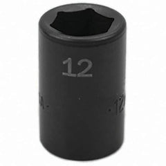 SK - Impact Socket - 3/8"DR 12MM IMPACT SOCKET - USA Tool & Supply