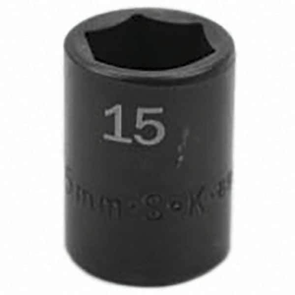 SK - Impact Socket - 3/8"DR 15MM IMPACT SOCKET - USA Tool & Supply