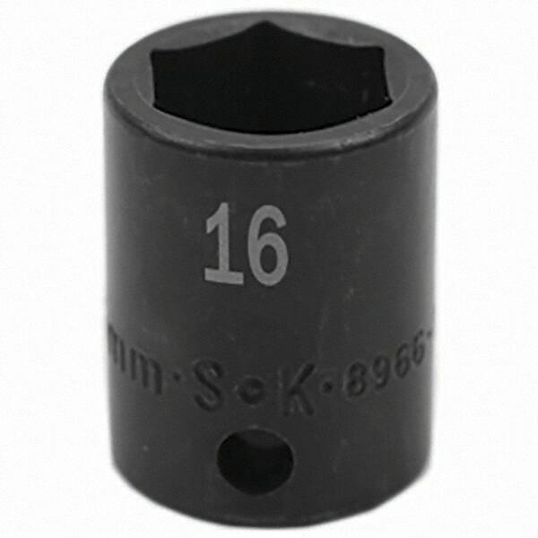 SK - Impact Socket - 3/8"DR 16MM IMPACT SOCKET - USA Tool & Supply