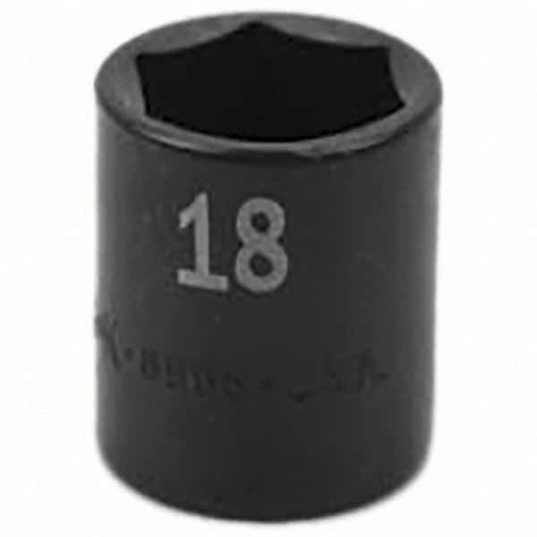 SK - Impact Socket - 3/8"DR 18MM IMPACT SOCKET - USA Tool & Supply