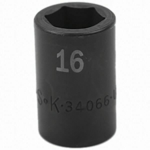 SK - Impact Socket - 1/2"DR 16MM IMPACT SOCKET - USA Tool & Supply