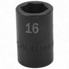 SK - Impact Socket - 1/2"DR 16MM IMPACT SOCKET - USA Tool & Supply