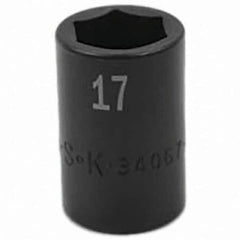 SK - Impact Socket - 1/2"DR 17MM IMPACT SOCKET - USA Tool & Supply